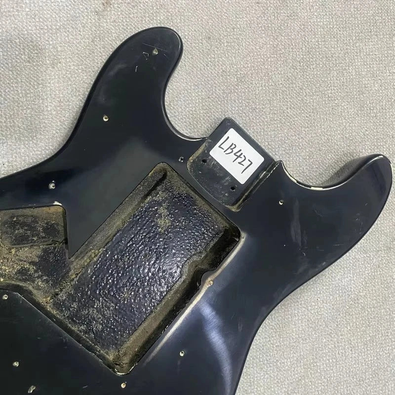 Left Hand Mini Guitar Body, Black, Custom Pickup Route