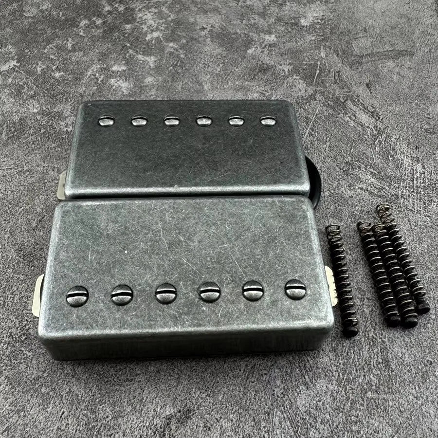 Aged-Cover Humbucker Pickups Set with Alnico V Magnet