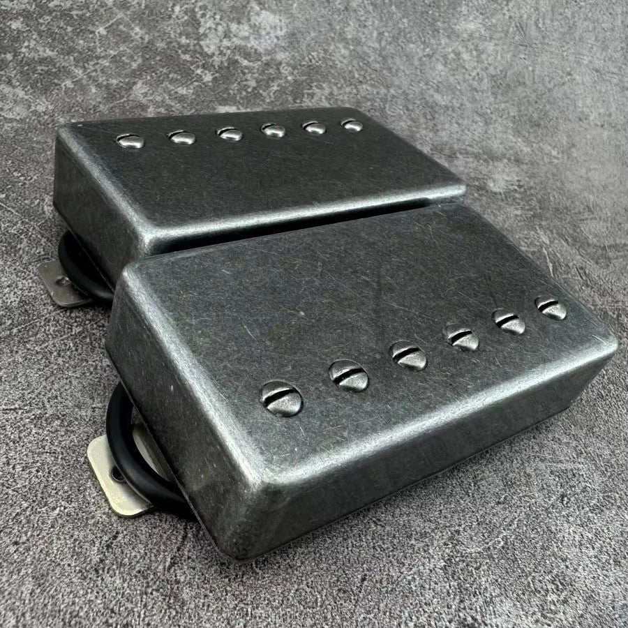 Aged-Cover Humbucker Pickups Set with Alnico V Magnet