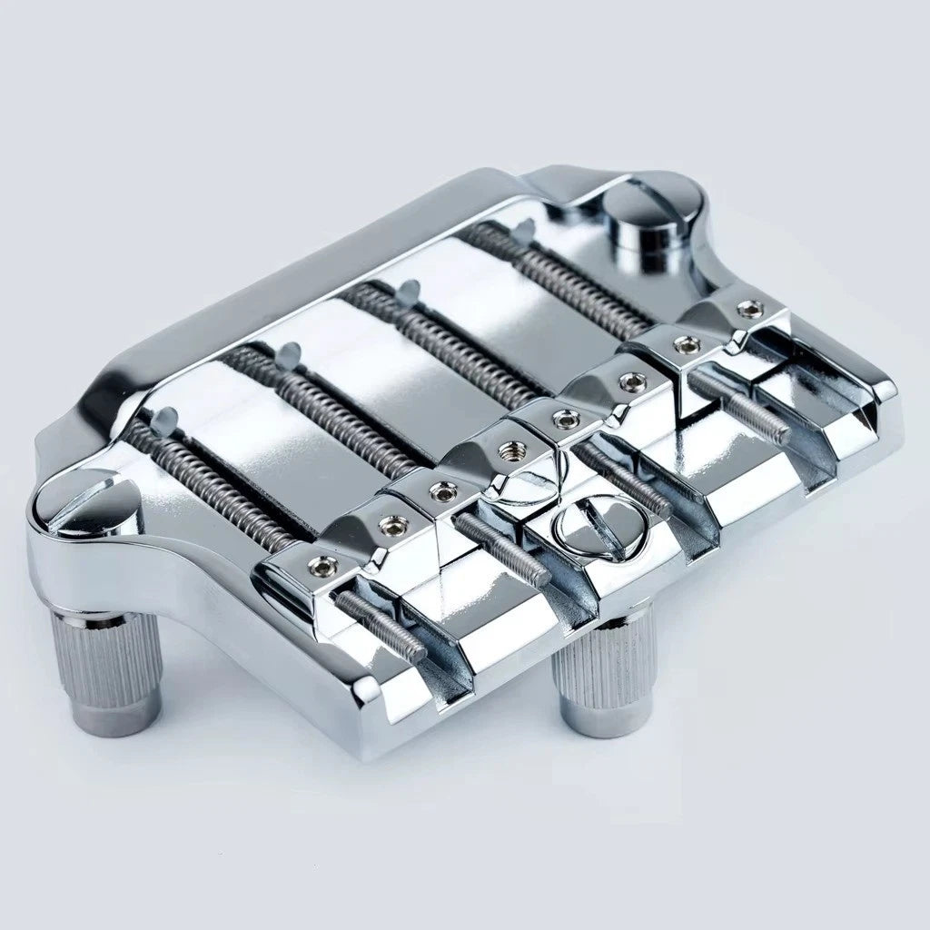 Chrome 3-Point 4-String Bass Bridge Tailpiece Fit Epi Bass