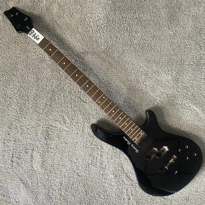 Harley Benton Black 4 String Electric Bass, Maple Neck, Basswood Body