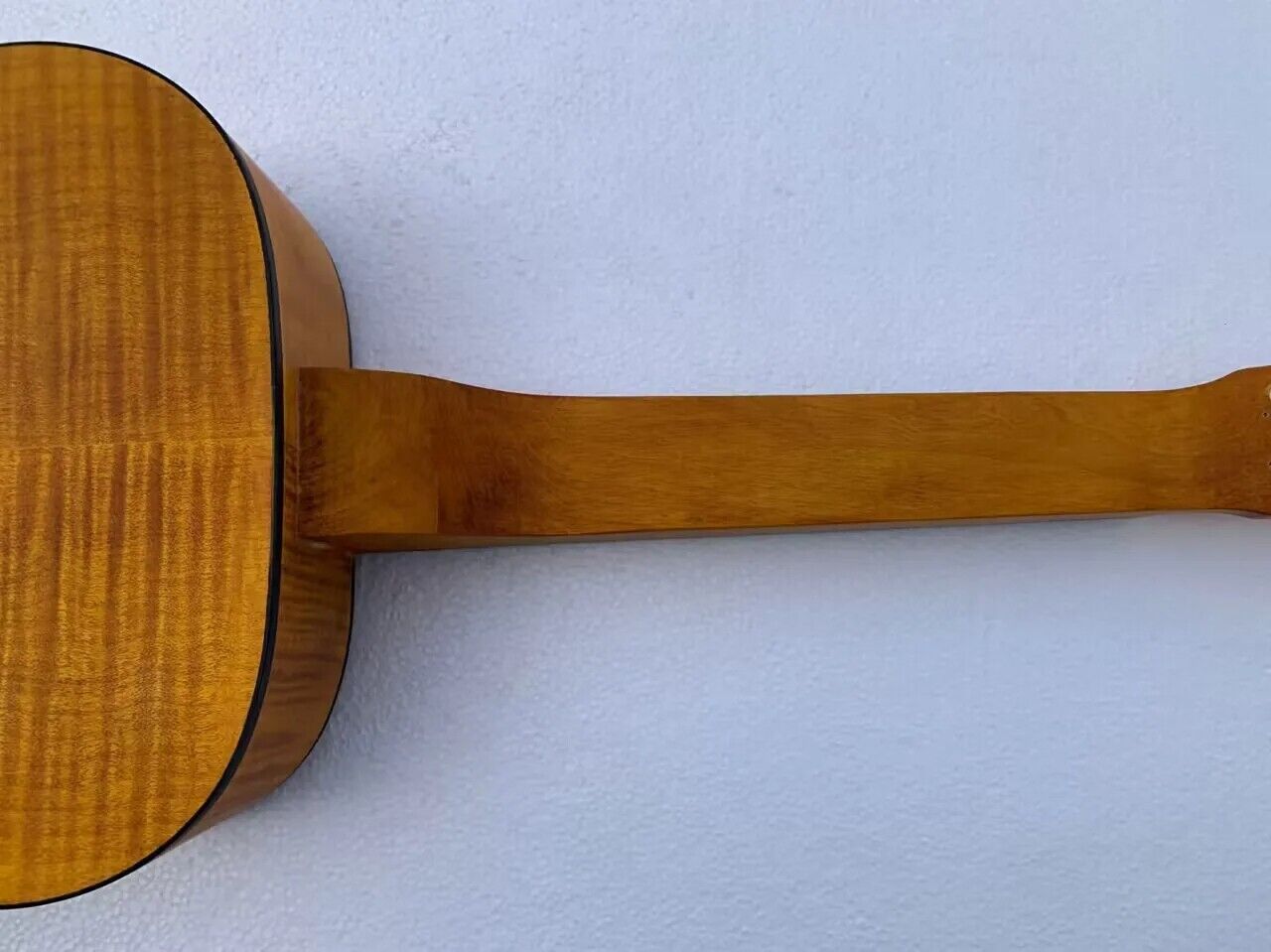 DIY Project Tiger Maple Top Dobro Resonator Guitar Body, Rosewood Fretboard Neck