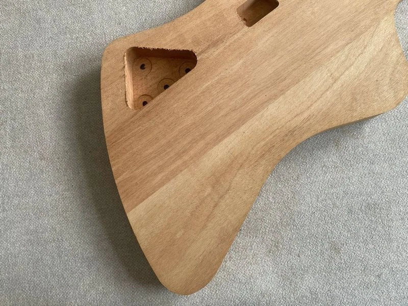 Unfinished 4 String Bass Mahogany Body with Maple Neck DIY Project