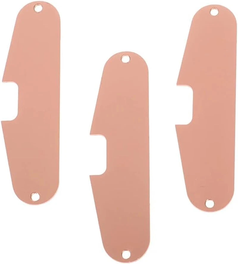 3Pcs Red Bronze Steel Guitar Single Coil Pickups Base Plates Fit Strat ST