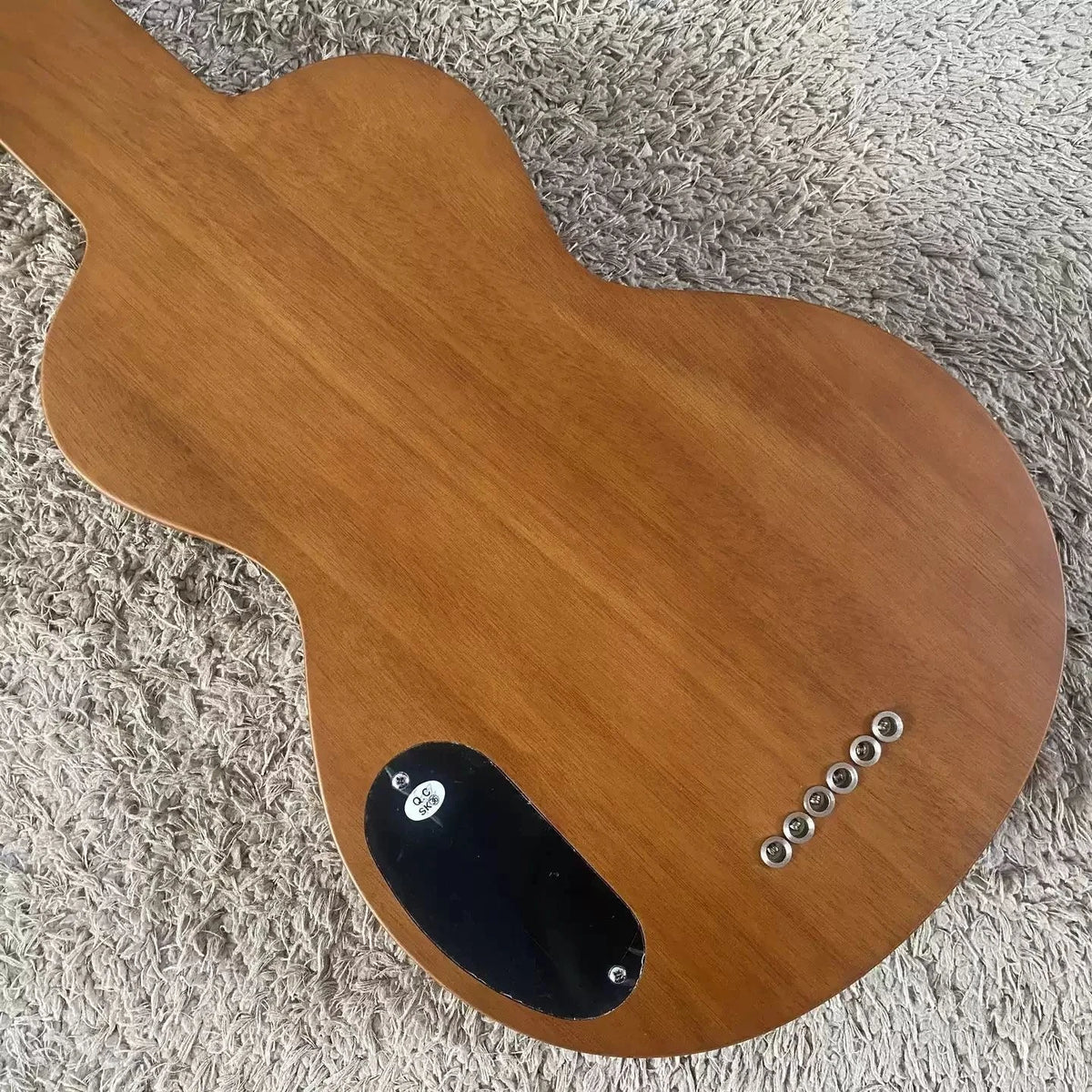 Natural Finish Lap Steel Guitar L596, Okoume Body, P90 Pickup