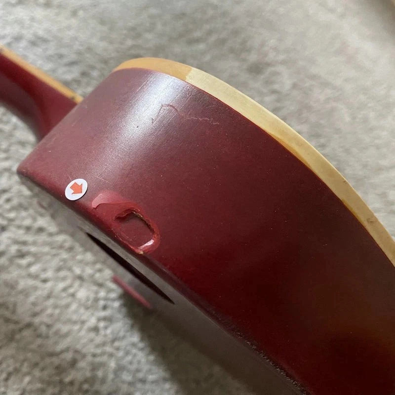 DeVille Red Tiger Maple Top Guitar Body, Rosewood Fingerboard Neck