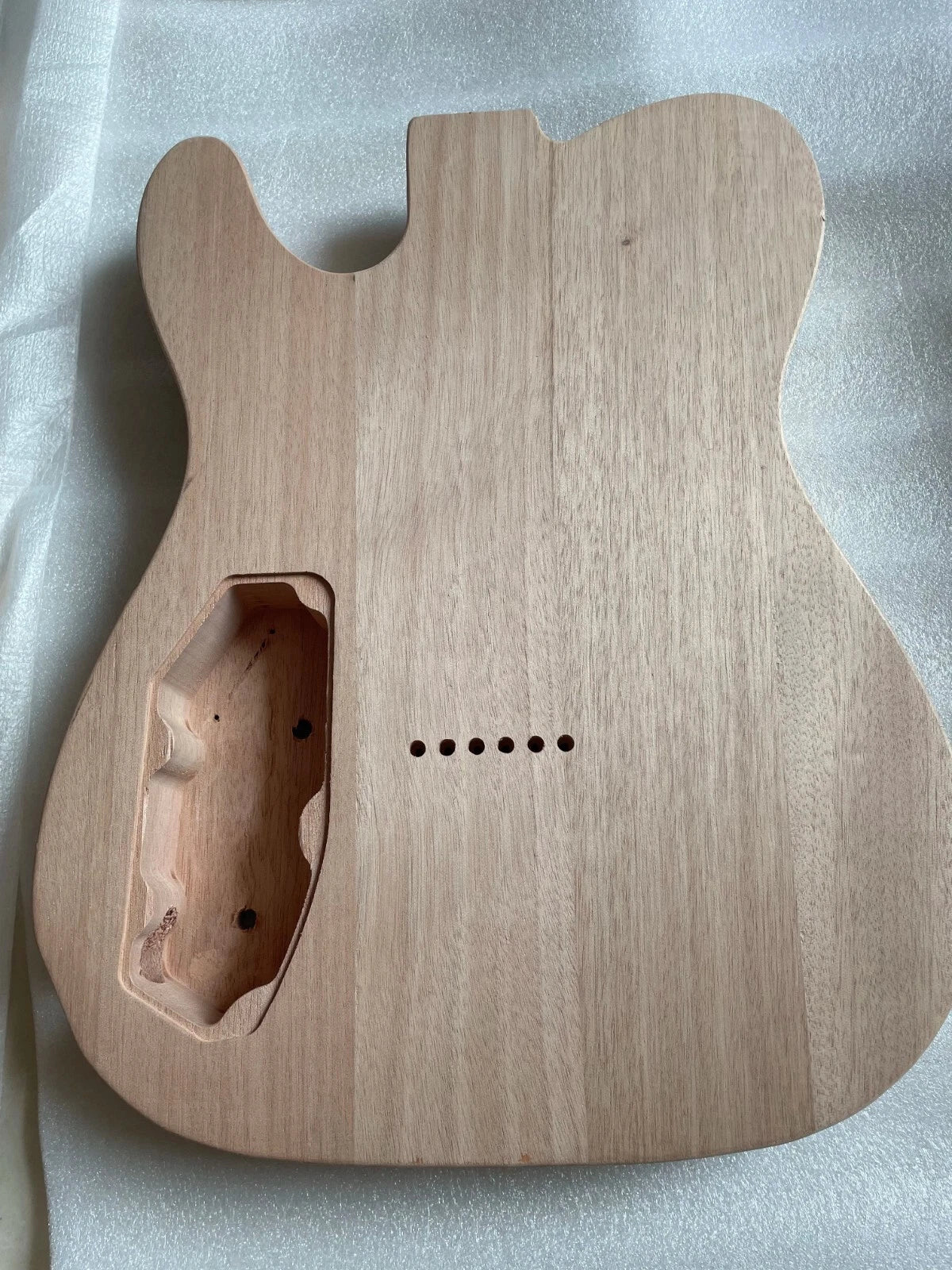 HH Unfinished Mahogany Guitar Body with Quilted Maple Top For Telecaster Tele
