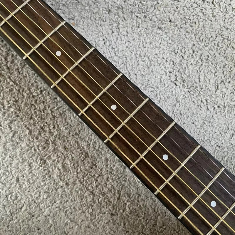 Parlor Acoustic Guitar, All Solid Wood, 38 Inch