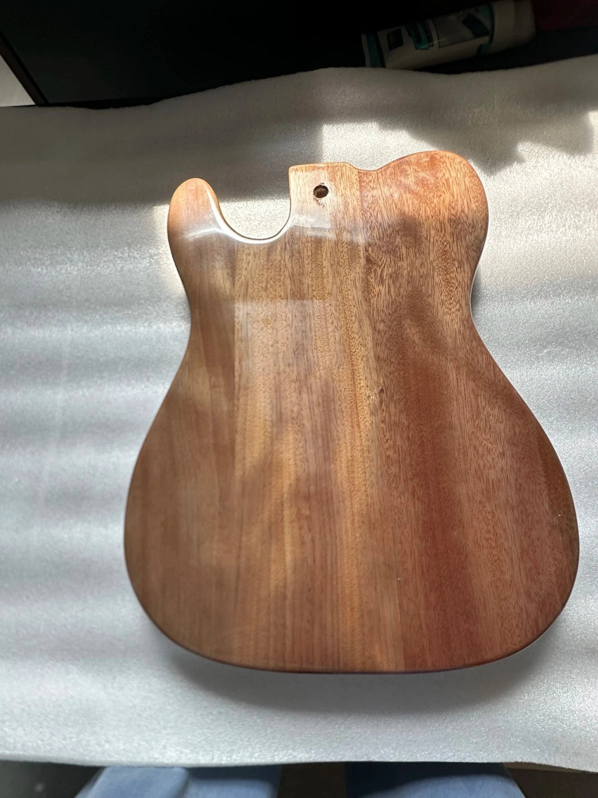 Vintage Mahogany Guitar Body, Flame Maple Veneer Fit TL Tele