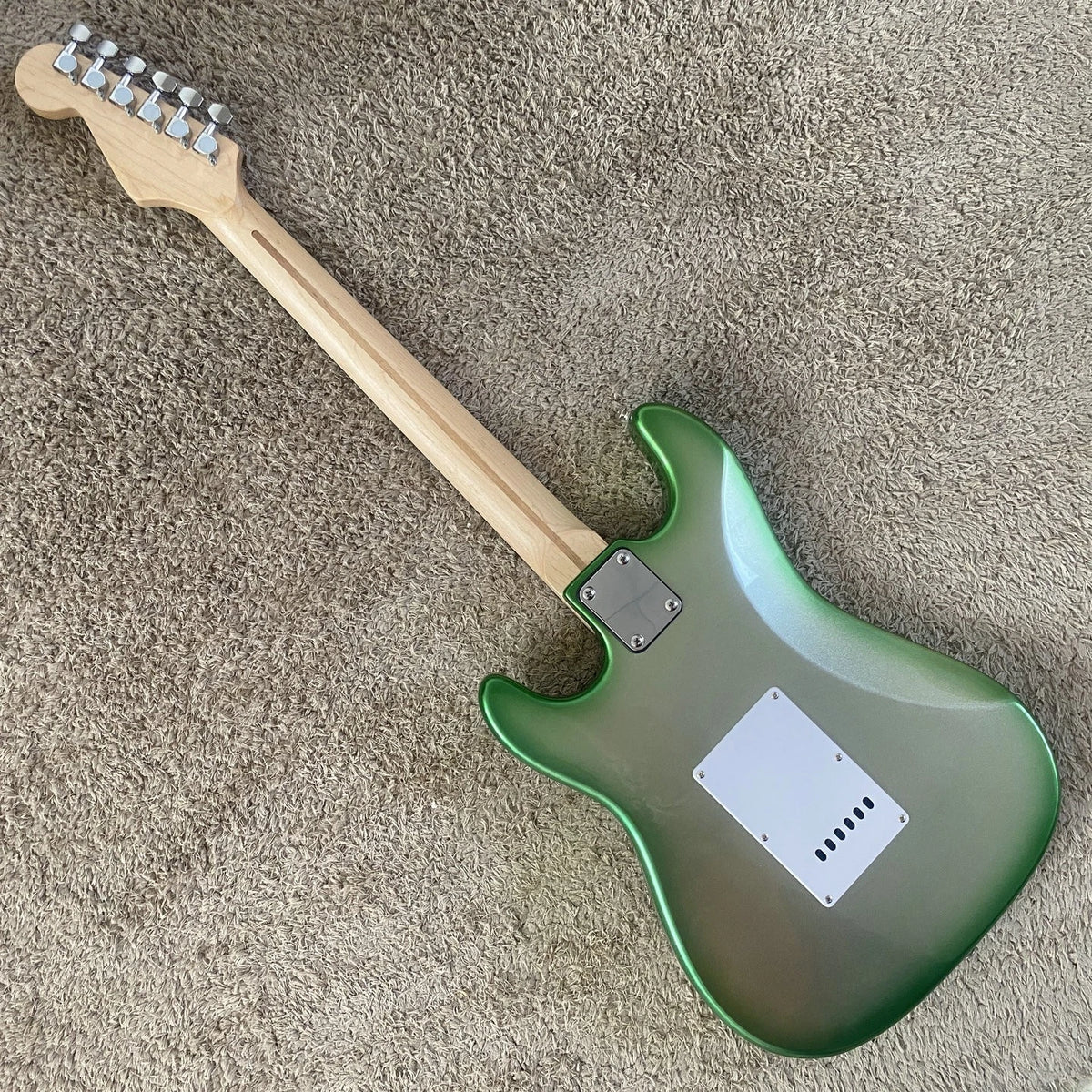 Green Sparkle Electric Guitar, Basswood Body, Maple Neck, Rosewood