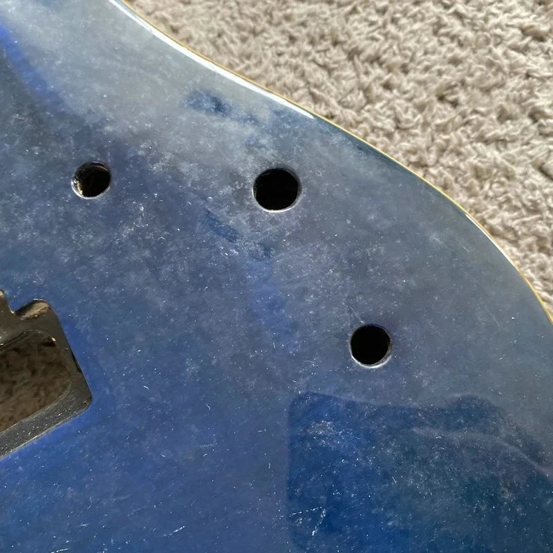 DeVille Blue HSS Electric Guitar, Mahogany Tiger Maple Top Body, 24 Frets Neck