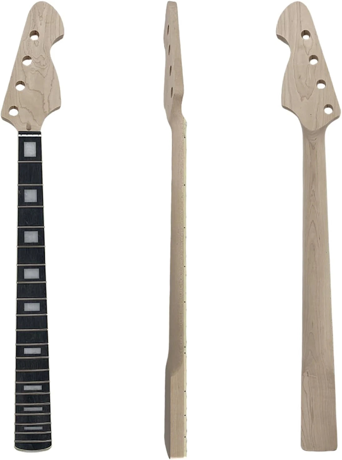 Unfinished 4 String Bass Maple Neck, 2 Frets Rosewood Fingerboard Fit Jazz Bass