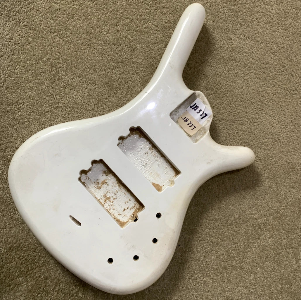4 String Bass Body in White, Active Routing Fit Warwick