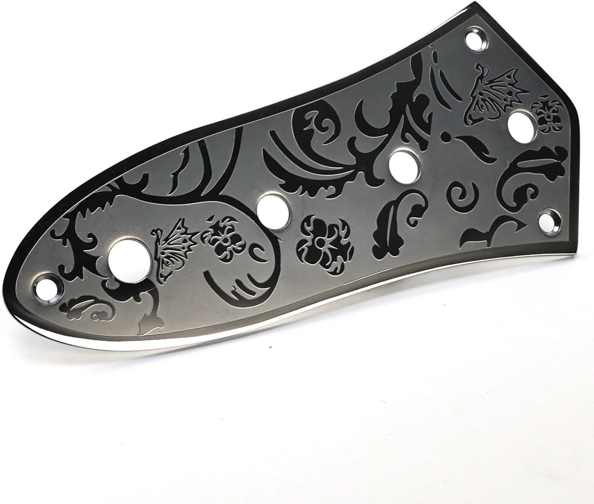 Guitar Black Carved 4 String Bass Control Plate Panel Fit Jazz Bass