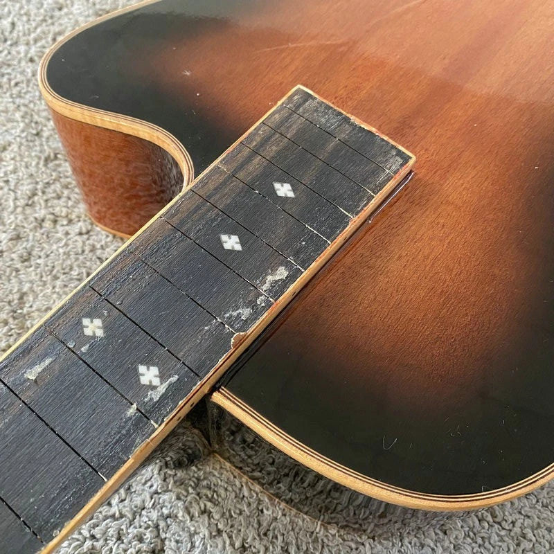 Tobacco Burst Dobro Guitar, Mahogany Body, Rosewood Fingerboard Neck