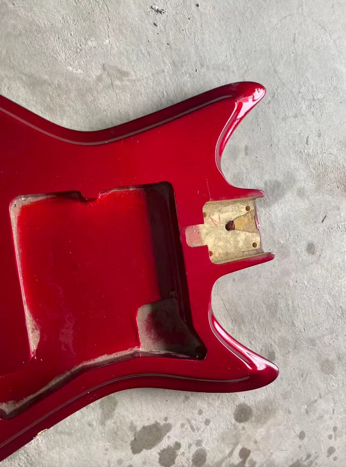 Red DIY Project Guitar Body Fit Sharkfin Guitars