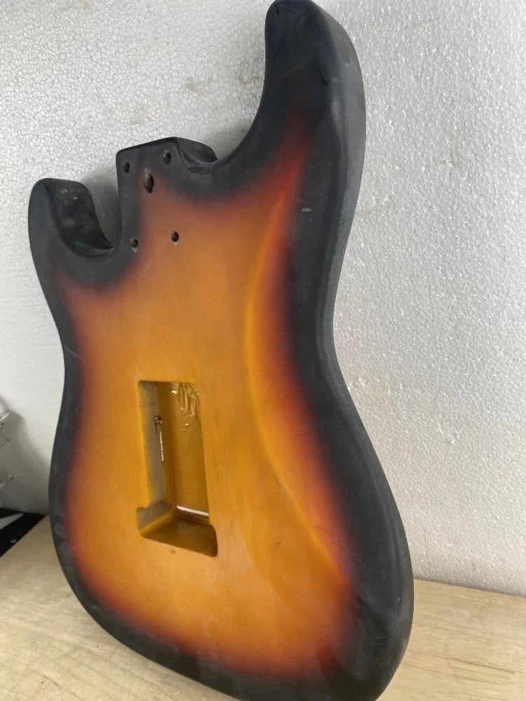 Sunburst Finish Guitar Poplar Wood Body Fit Strat ST DIY Project