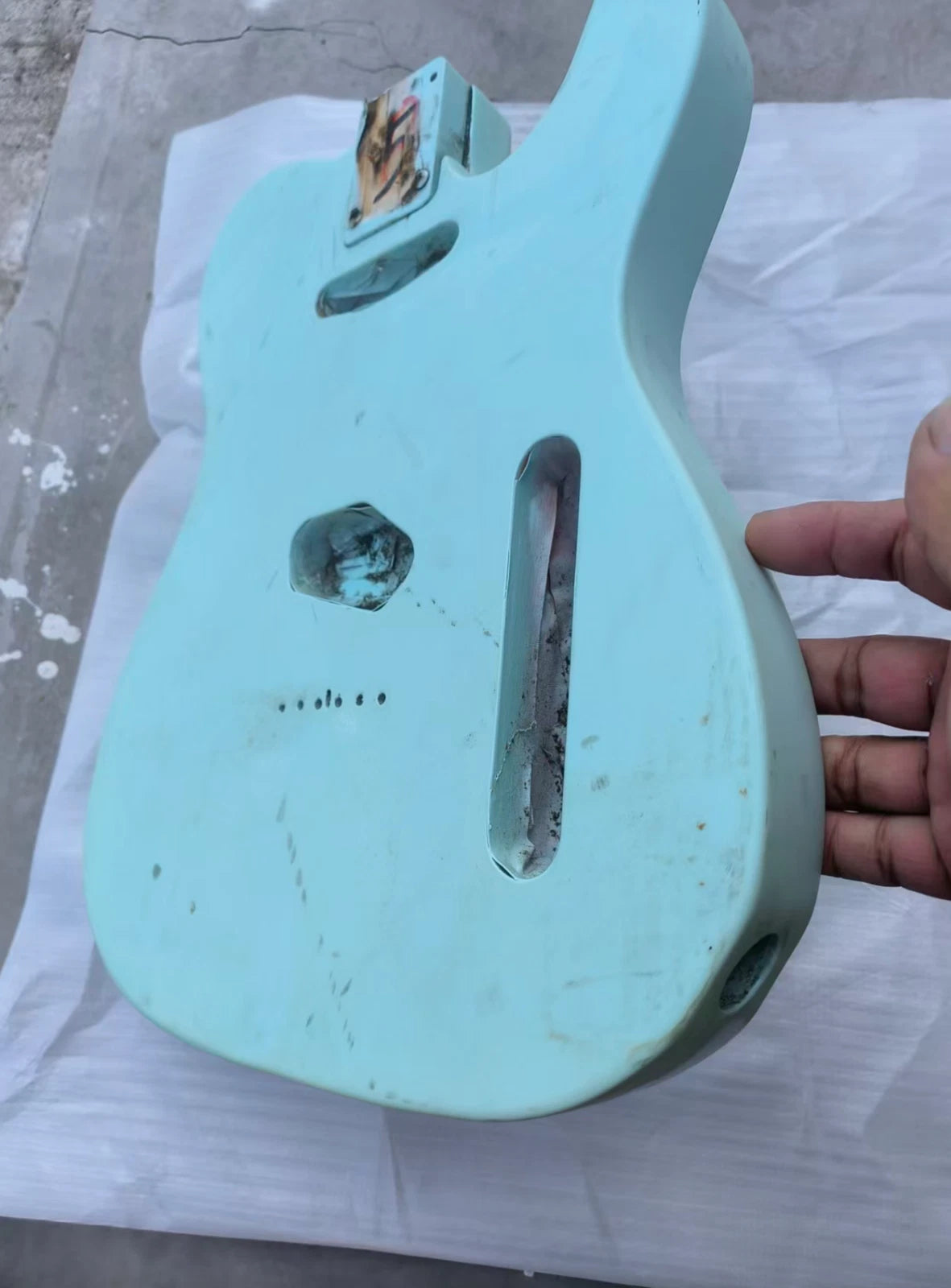 Blue Poplar Wood Tele Guitar Body