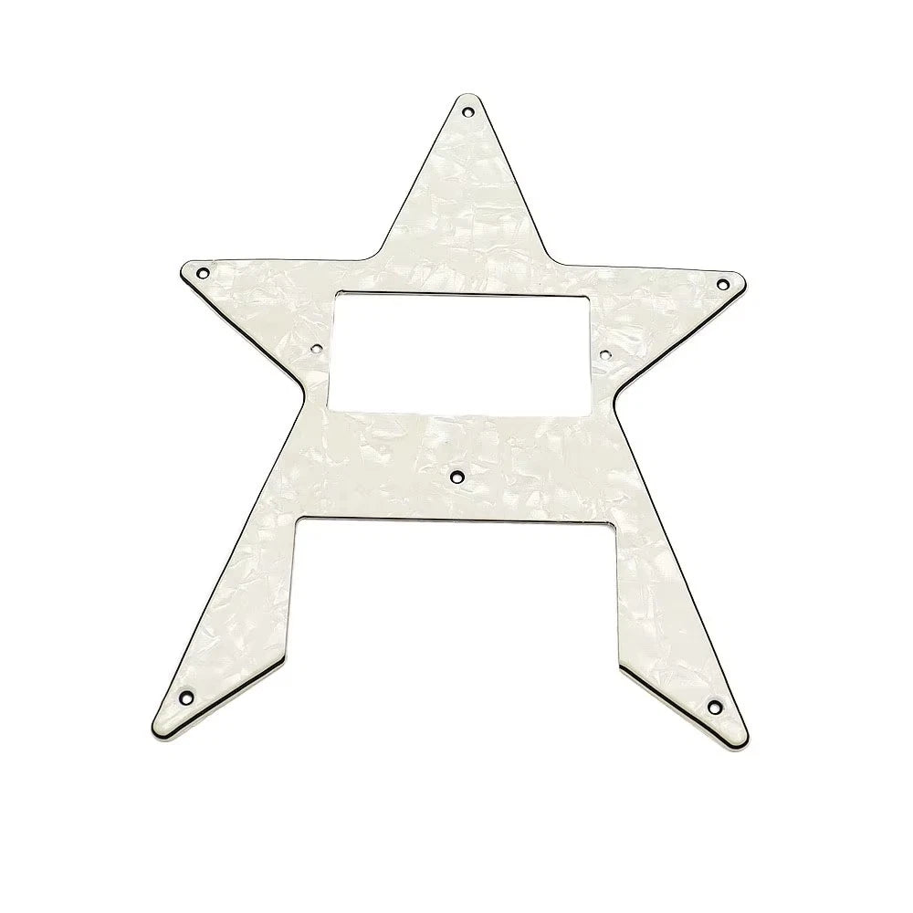 Star Shaped Electric Guitar Pickguard Scratch Plate in White Pearl