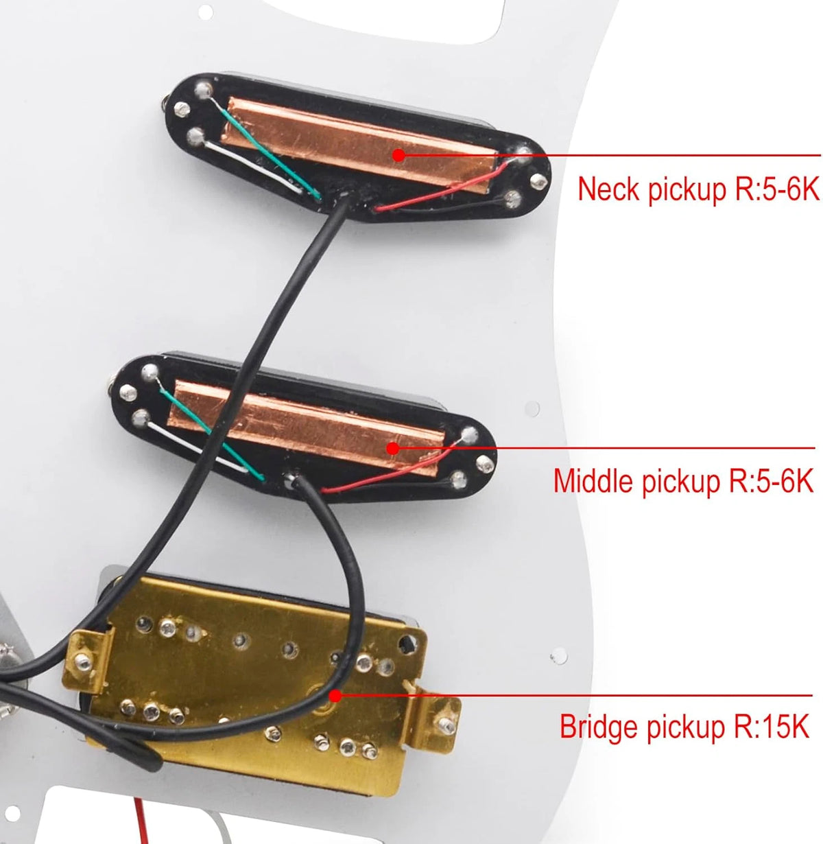 HSS Dual Blades Pickups Guitar MultiFunction Loaded Prewired Pickguard Fit Strat