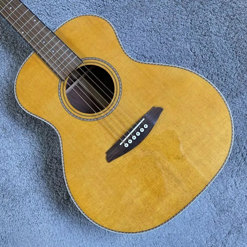 36-Inch OM All-Solid Spruce &amp; Santos Rosewood Guitar