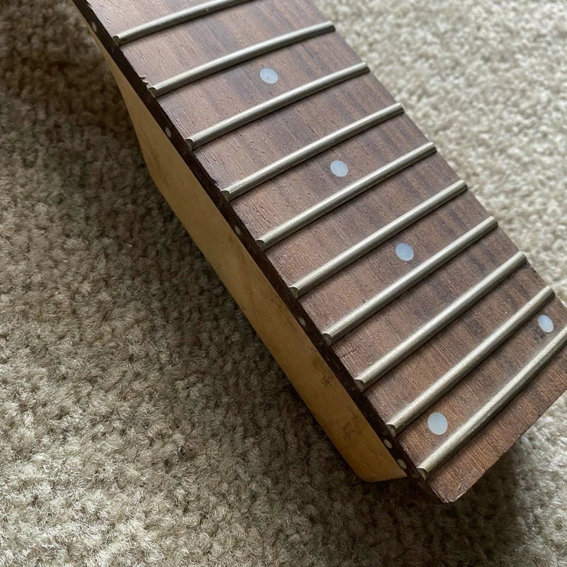 Maple Wood Guitar Neck, Reversed Headstock, Rosewood Fingerboard, 24 Frets
