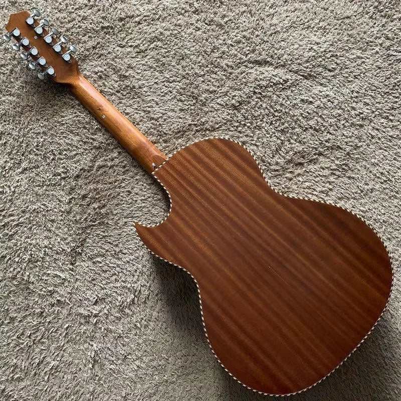 10 String Maple &amp; Sapele Crossover Folk Guitar