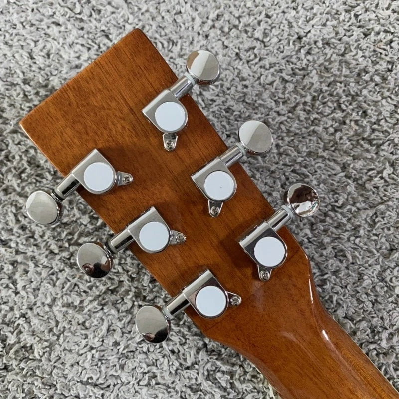 34 Inch Travel Acoustic Guitar, Spruce Top Body, Rosewood Fingerboard Neck