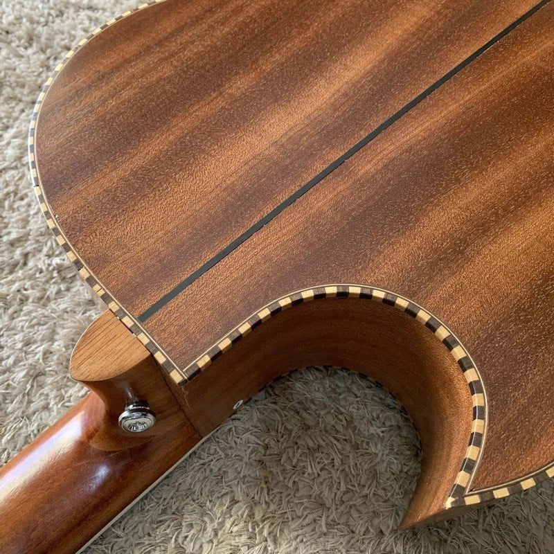 10 String Crossover Acoustic Electric Guitar, Solid Red Pine Top, Mahogany Neck