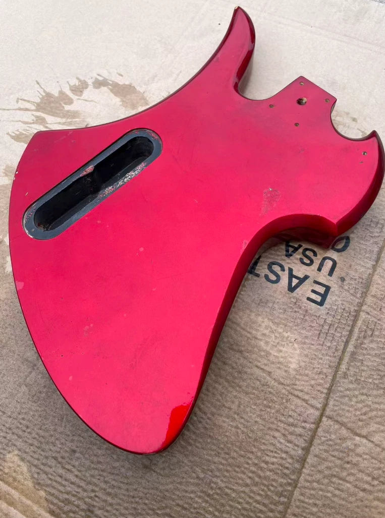 Metallic Red Basswood Guitar Body, with Single Humbucker Fit Mockingbird DIY