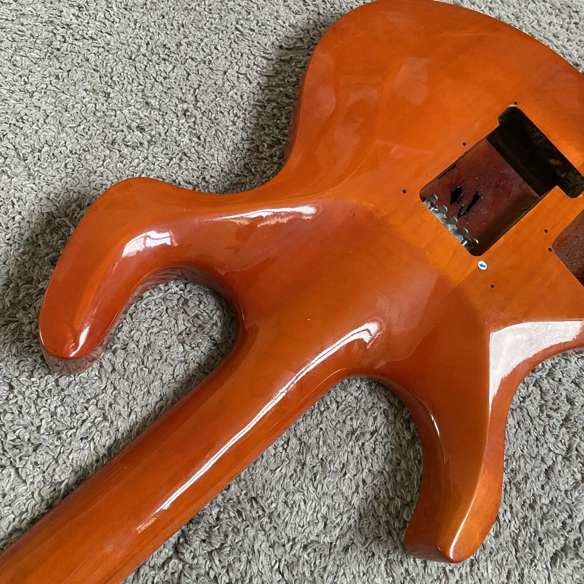 22-Fret Custom Electric Guitar DIY Kit with Double Tremolo, Alder Wood Body