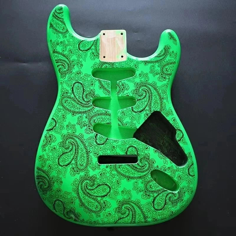 Green Paisley Alder Wood Guitar Body Fit ST