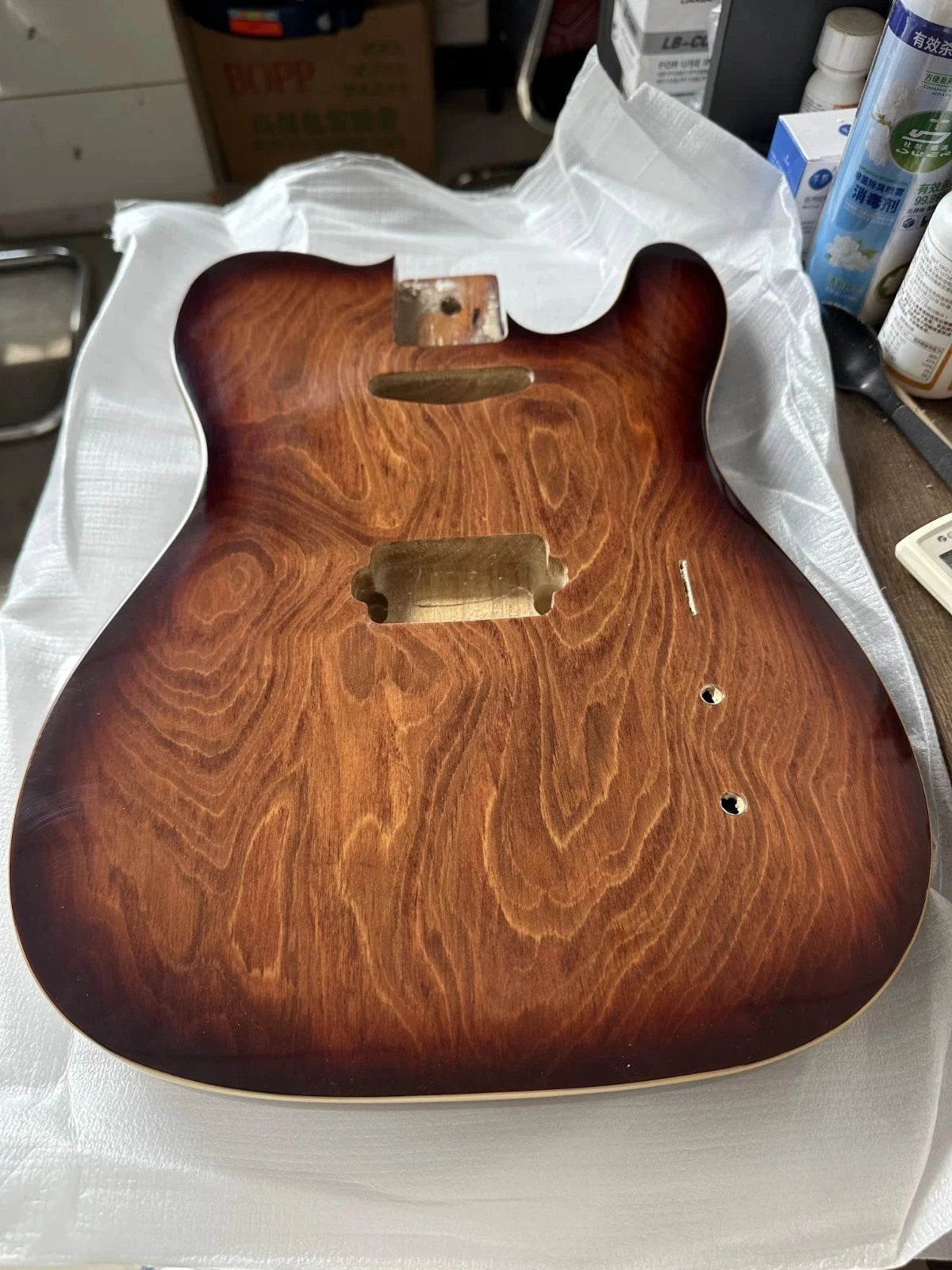 Paulownia Guitar Body with Ash Top Fit Tele Telecaster