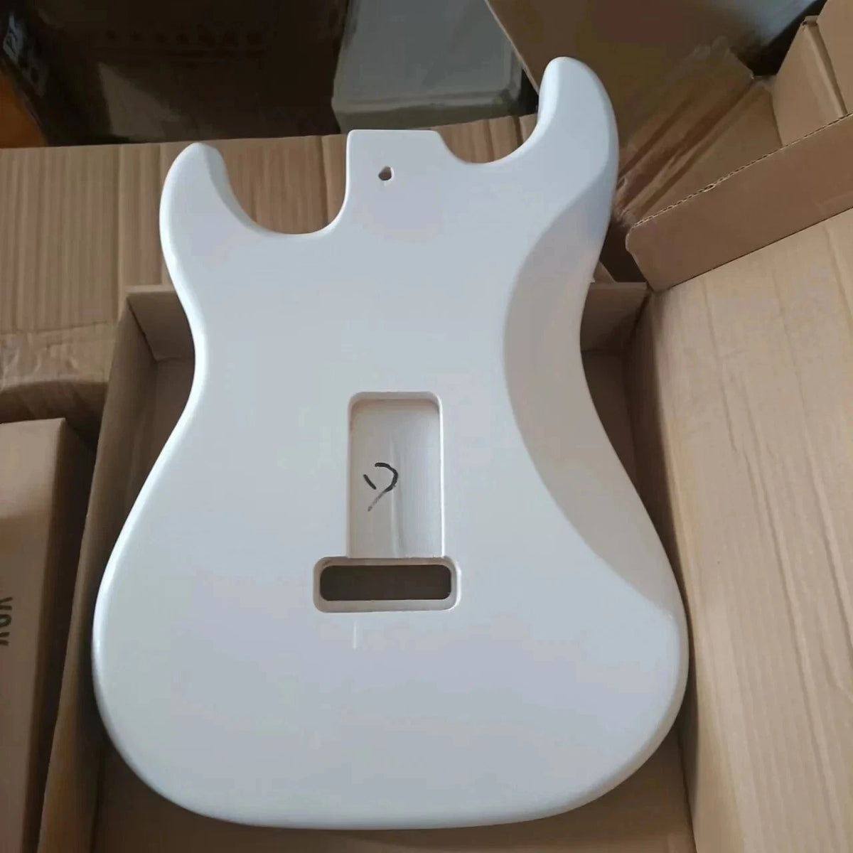 White Poplar Wood HSH Guitar Solid Body Fit ST