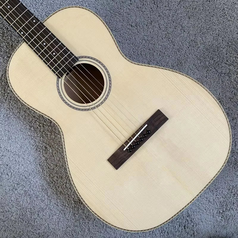 Parlor Acoustic Guitar, All Solid Wood, 38 Inch