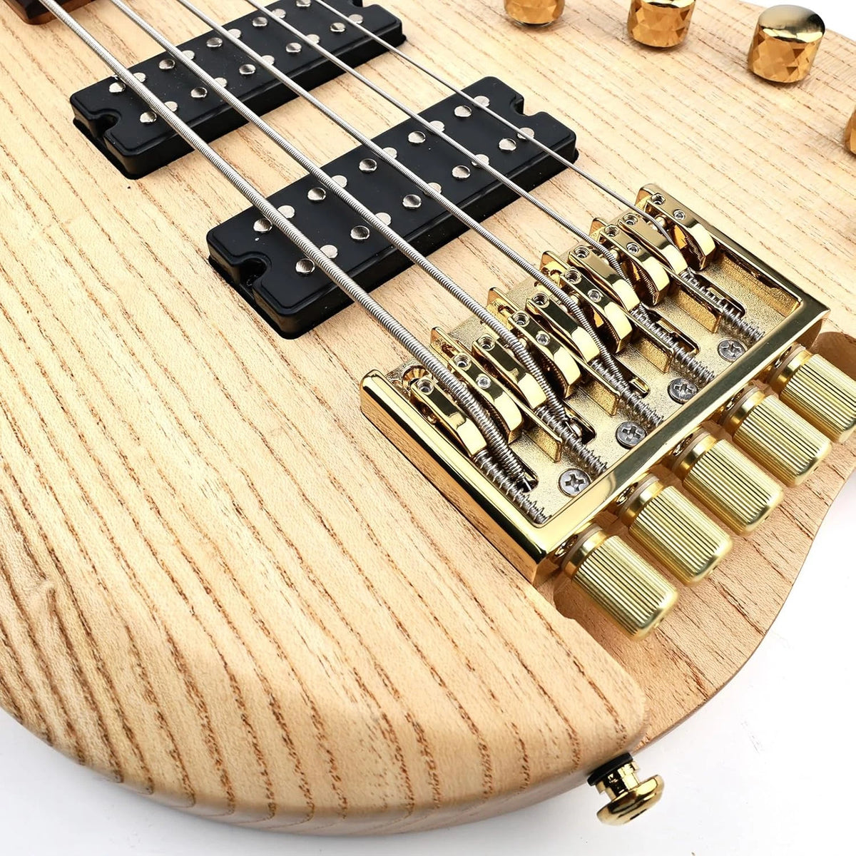 Gold 5 String Headless Bass Bridge System