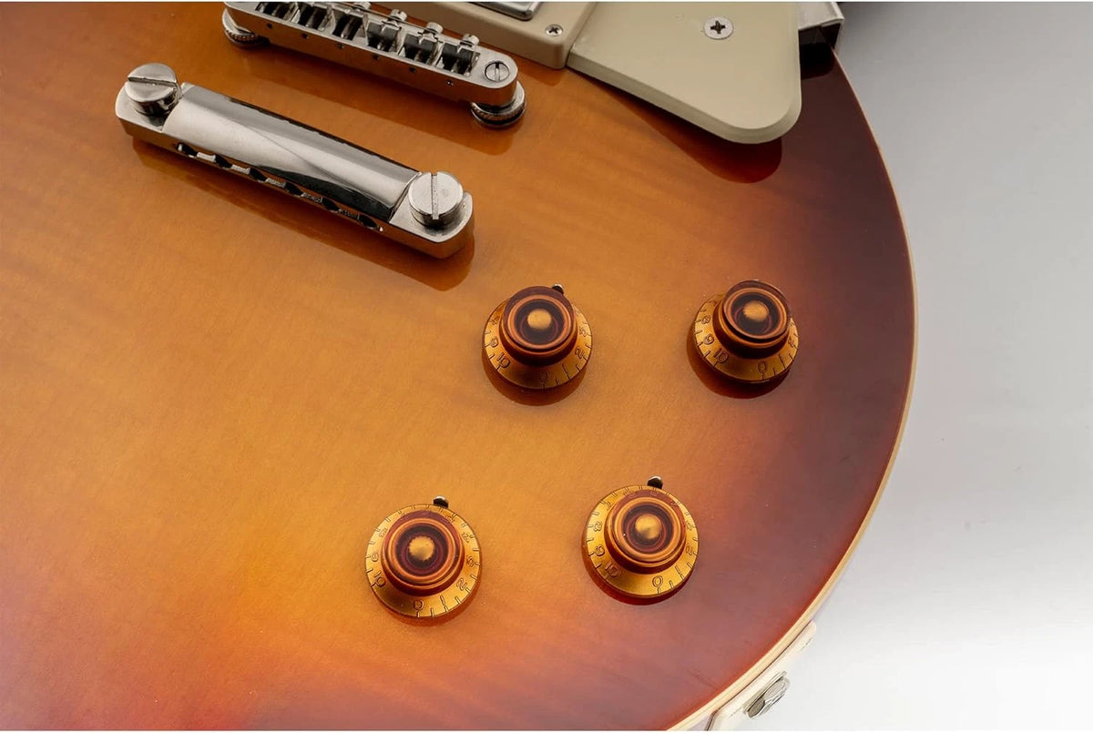 4 Piece Amber Guitar Volume Tone Knobs Fit Epiphone LP SG Les Paul DOT ES