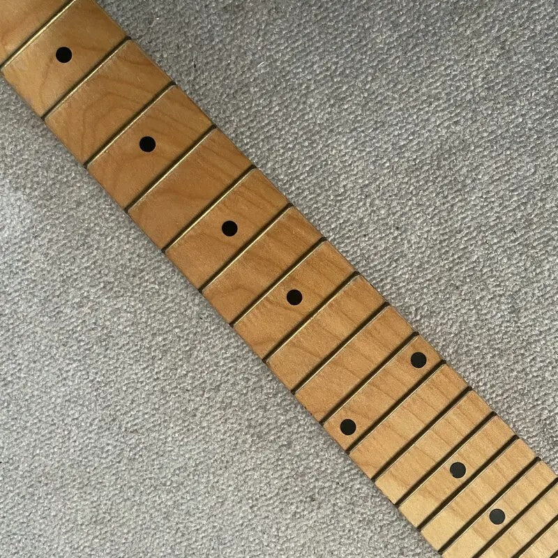 Short Scales Mini Maple Wood Guitar Neck, 21 Frets Fingerboard Maple Fretboard