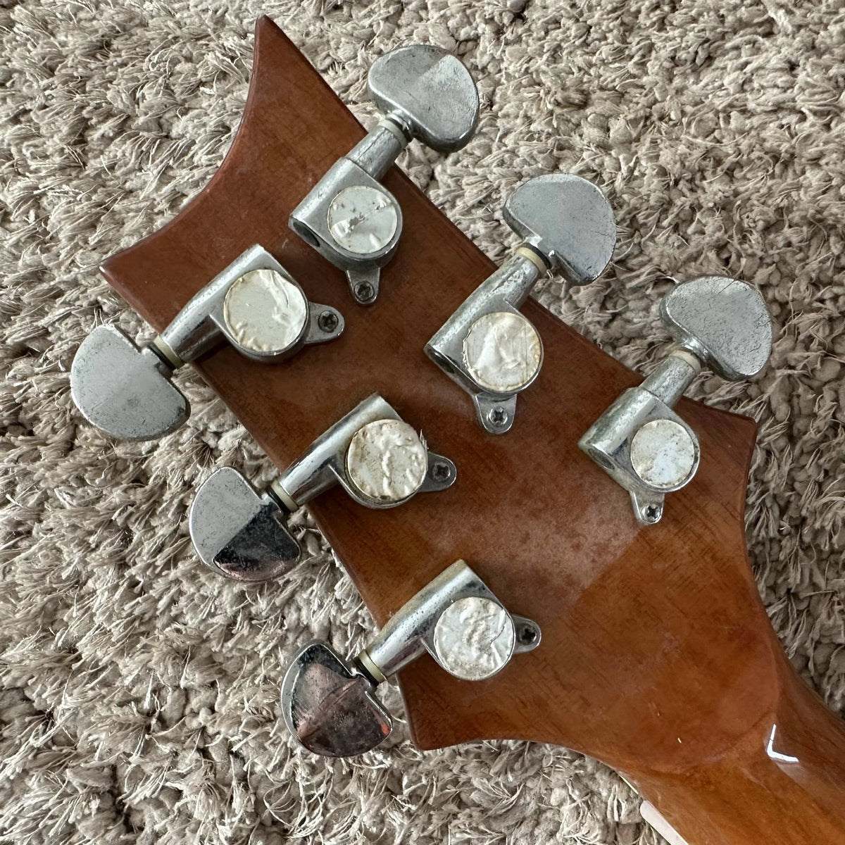 Green Burst Electric Guitar, Mahogany Body, Tiger Maple Veneer, Wilkinson Pickup