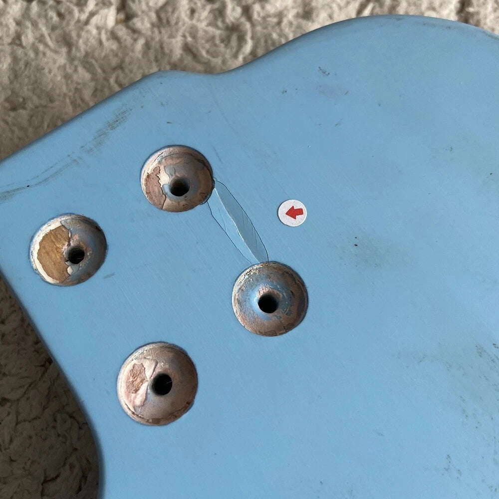 Light Blue Mini Guitar Single Cutaway Body DIY Project