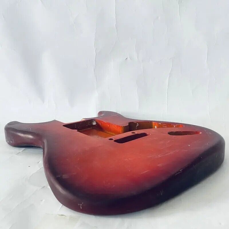 Red Burst Tiger Maple Top Guitar Ash Wood Body Fit Strat Stratocaster