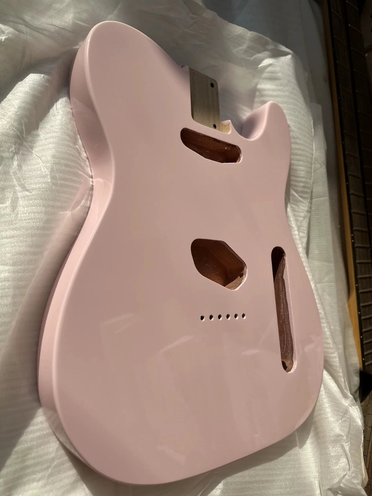 Pink Alder Wood Guitar Single Cut Body Fit TL