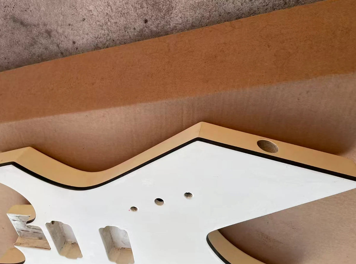 White Guitar HH DIY Project Basswood Body Fit Warlock