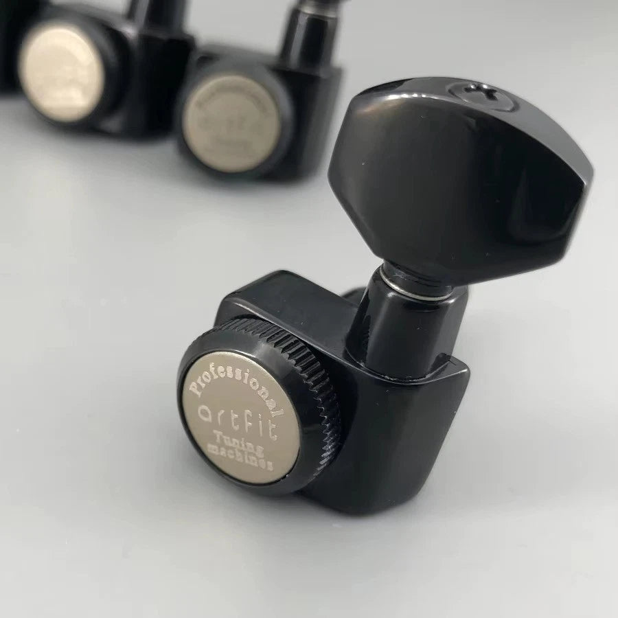 Left-Handed Guitar Locking Machine Heads Tuning Keys in Black Fit ST TL