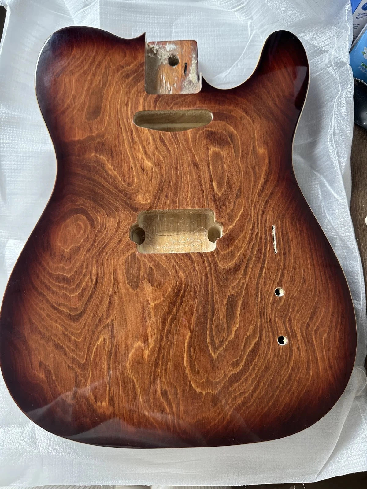 Paulownia Wood Custom Finish Guitar Body in Sunburst Fit Tele TL