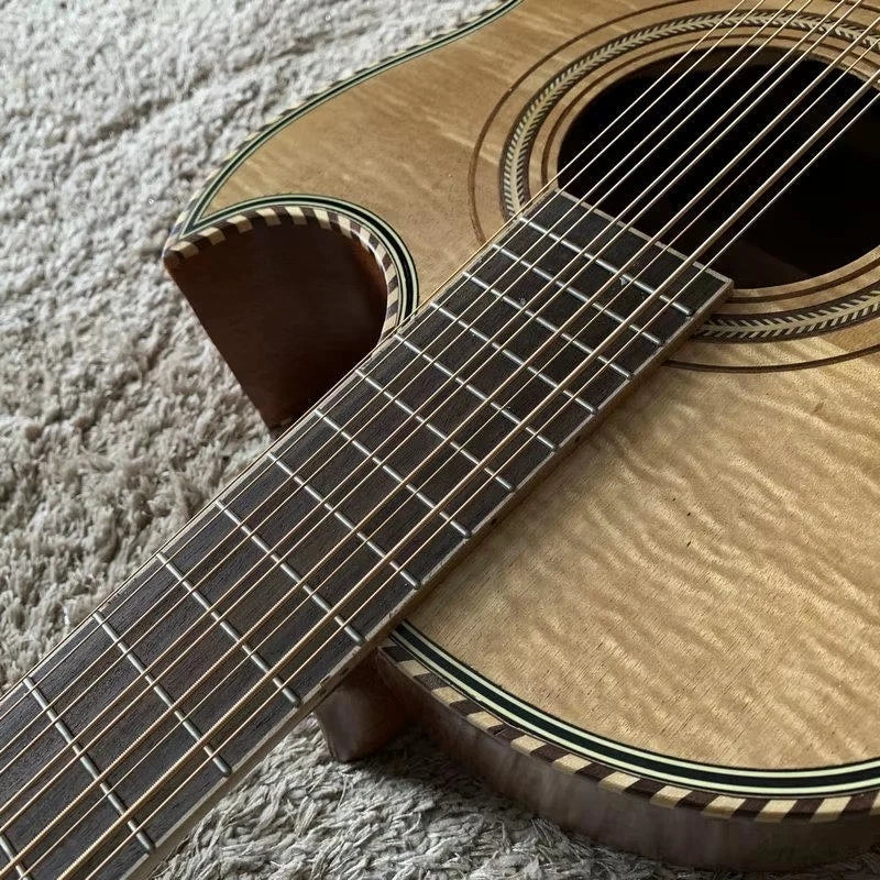 10 String Maple &amp; Sapele Crossover Folk Guitar