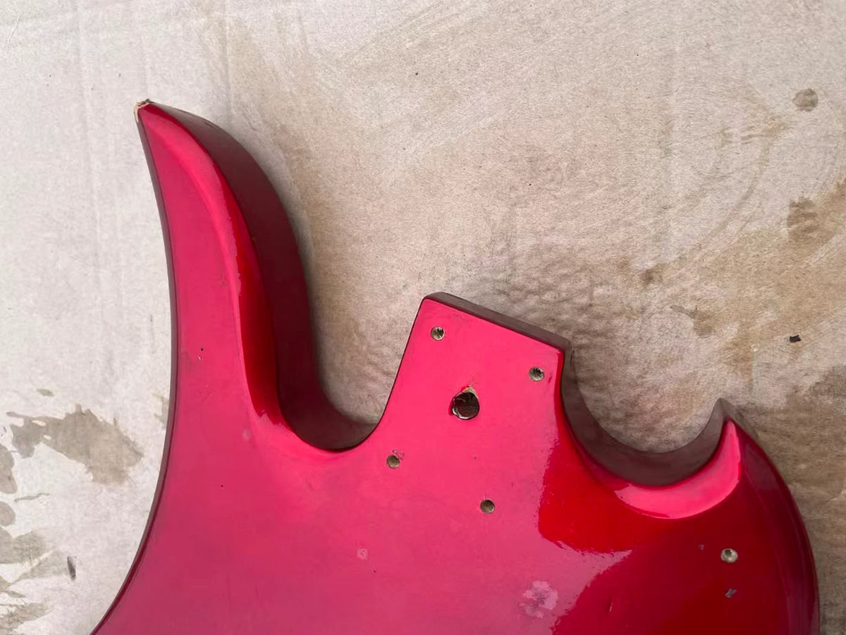 Metallic Red Basswood Guitar Body, with Single Humbucker Fit Mockingbird DIY