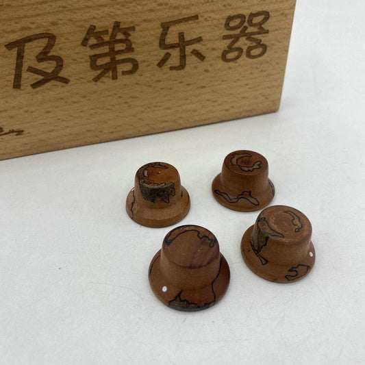 4pcs Burl Wood Guitar Control Knobs Set Fit Epiphone Les Paul LP SG