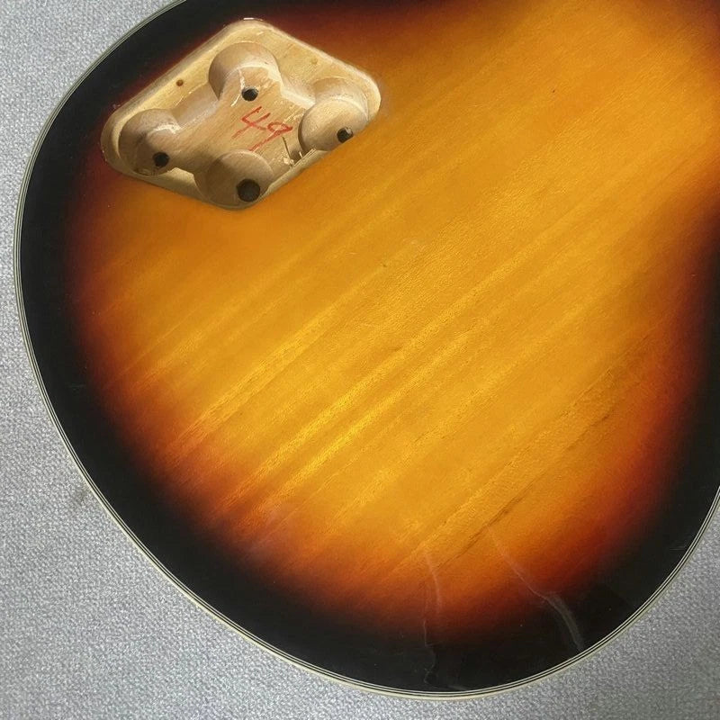 DIY Sunburst Jazz Guitar Semi Hollow Body with Tiger Maple Top