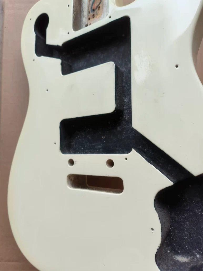 Creamy White Guitar HH Solid Body DIY Project Fit Tele TL